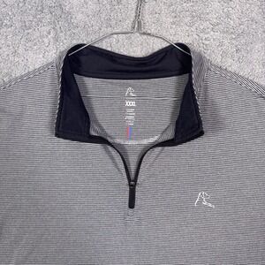 Rhoback Performance 1/4 Zip Jacket Men XXXL 3XL Pullover Lightweight Soft Stripe